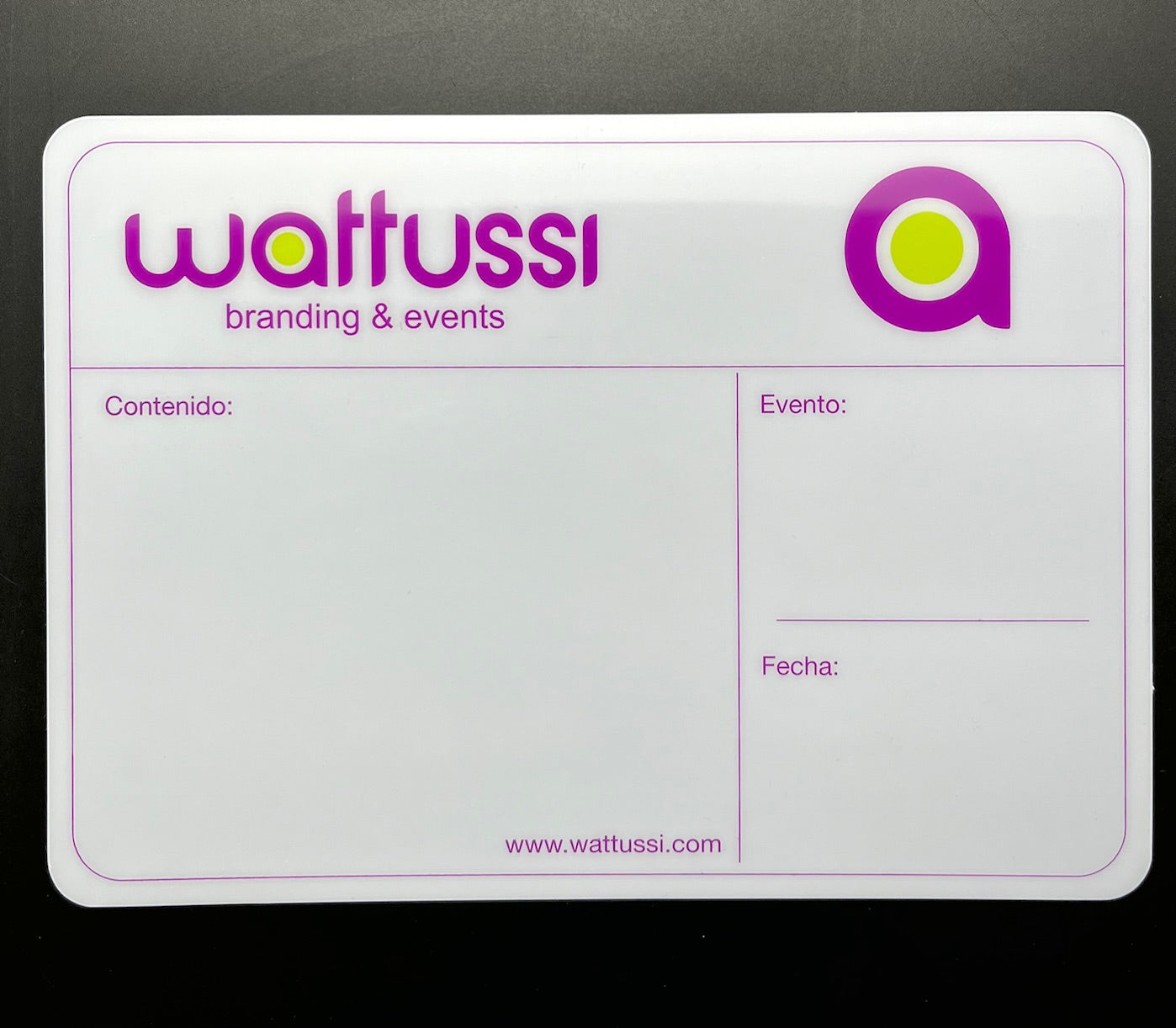 PLACAS / ETIQUETAS FLIGHT CASES PERSONALIZADAS TAMAÑO 210x150mm desde 2,19€/u.