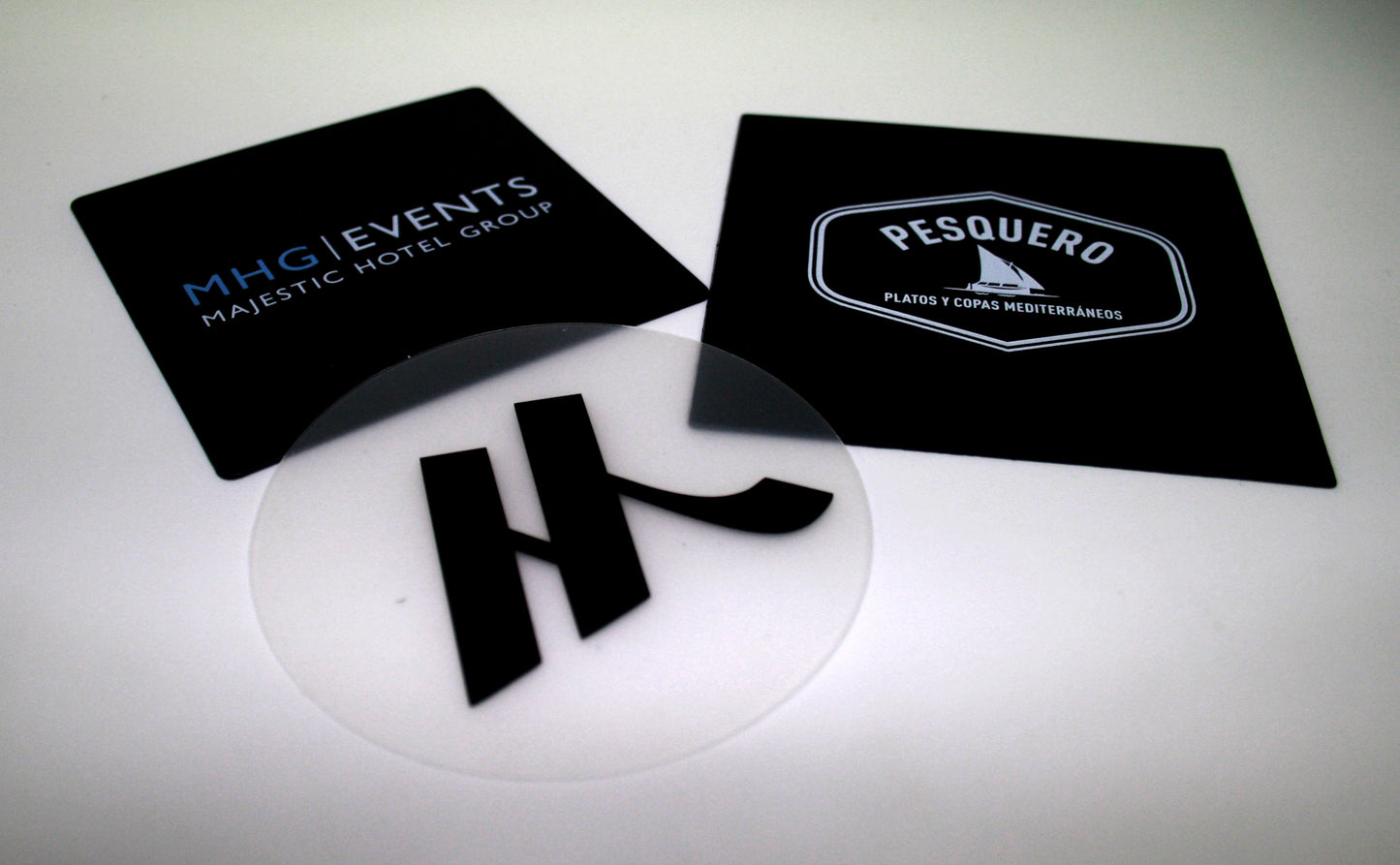 POSAVASOS PERSONALIZADOS REUTILIZABLES de POLIPROPILENO desde 0,09€/u.