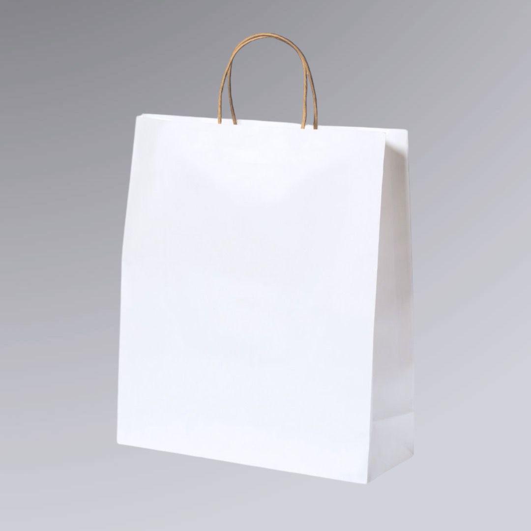 BOLSA COLOR BLANCO PERSONALIZABLE de PAPEL (100g) desde 0,24€/u.