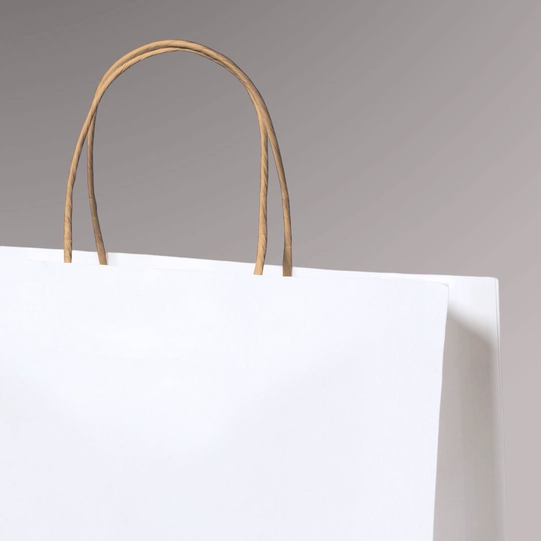 BOLSA COLOR BLANCO PERSONALIZABLE de PAPEL (100g) desde 0,24€/u.