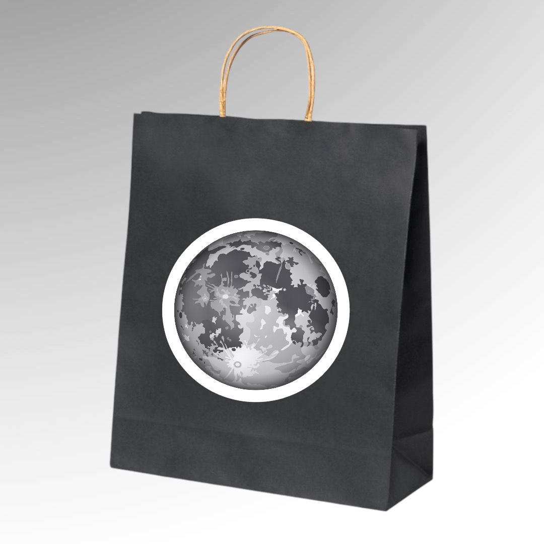BOLSA COLOR NEGRO PERSONALIZABLE de PAPEL (100g) desde 0,26€/u.