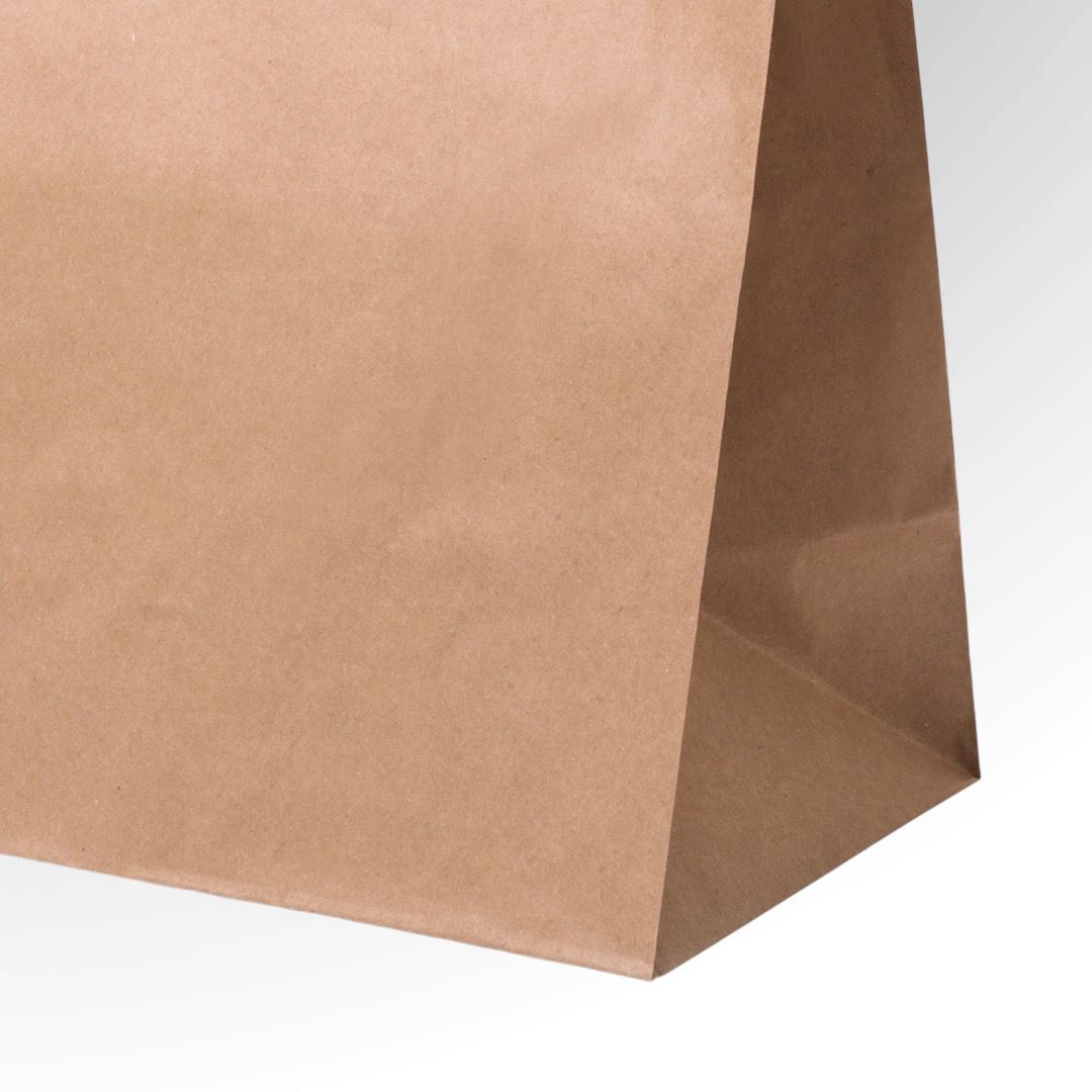 BOLSA TAKE AWAY COLOR NATURAL PERSONALIZABLE de PAPEL (80g) desde 0,29€/u.