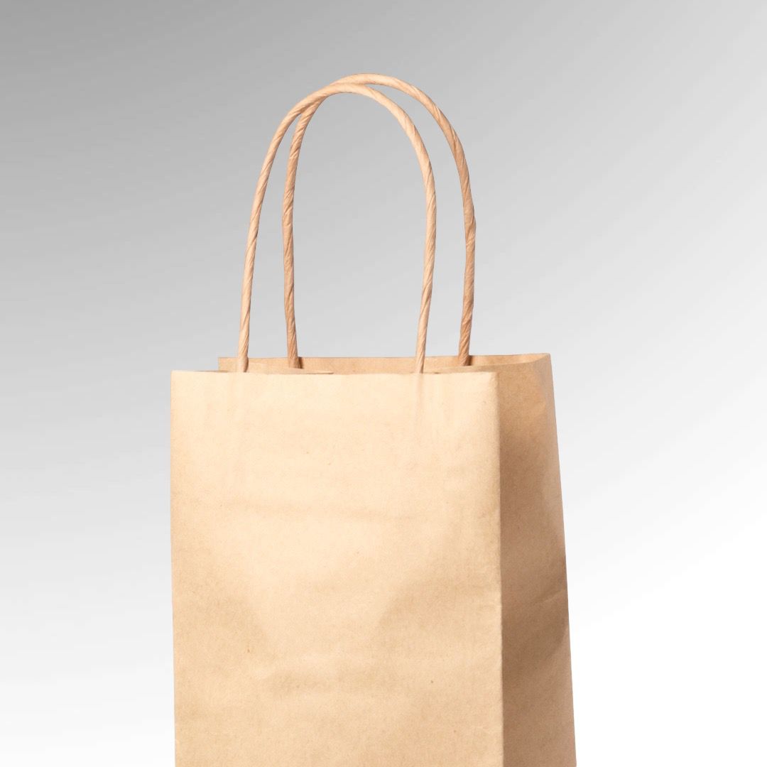 BOLSA BOTELLA/VINO COLOR NATURAL PERSONALIZABLE de PAPEL (100g) desde 0,20€/u.