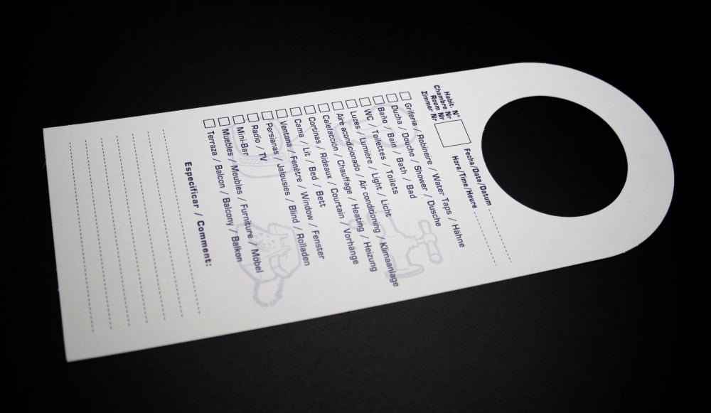 CARTEL/COLGADOR REPARACIONES MANTENIMIENTO MOD.017 0,28€/u.