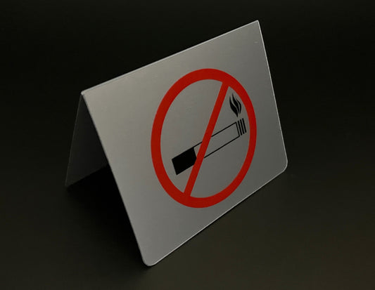 DISPLAY PROHIBIDO FUMAR, Modelos 062 (fondo blanco) y 162 (fondo plata) desde 0,44€/u.