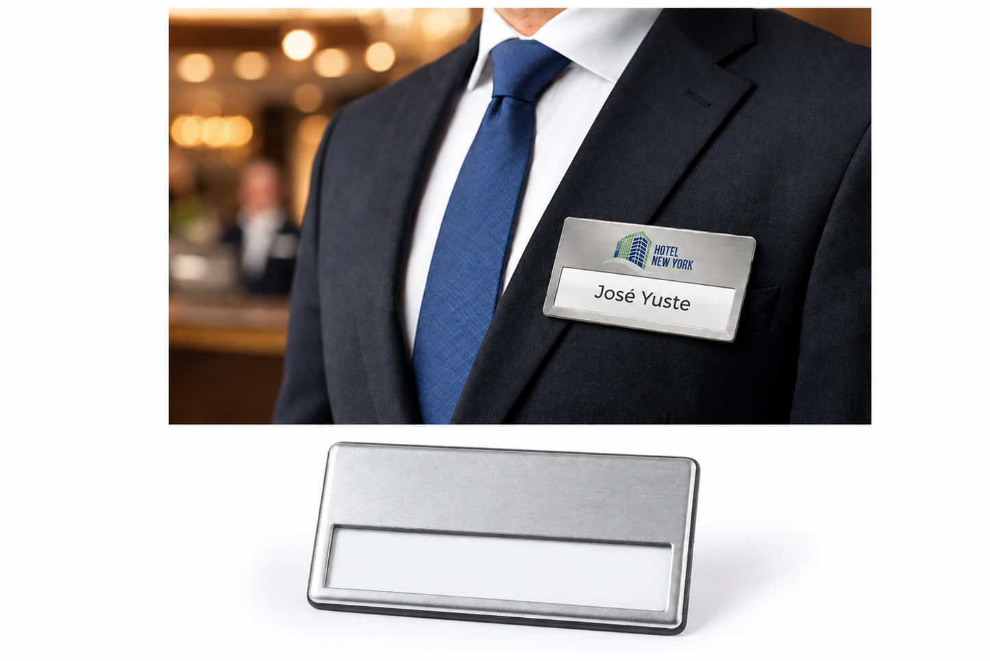 DISTINTIVOS CON VENTANA / SOLAPEROS / BADGES Mod. D1655 Personalizados con su logo O anónimos.