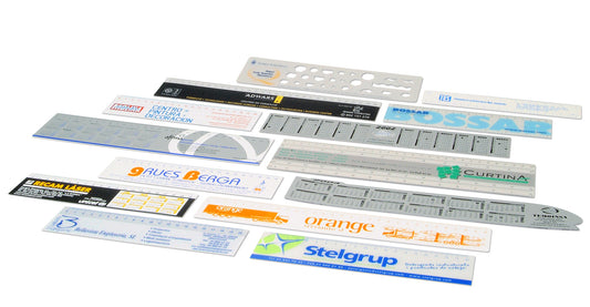 REGLETAS / REGLAS PERSONALIZADAS 20cm IMPRESIÓN TODO COLOR (CMYK) Medidas 215x50mm desde 0,63€/u.