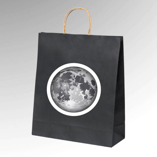 BOLSA COLOR NEGRO PERSONALIZABLE de PAPEL (100g) desde 0,26€/u.