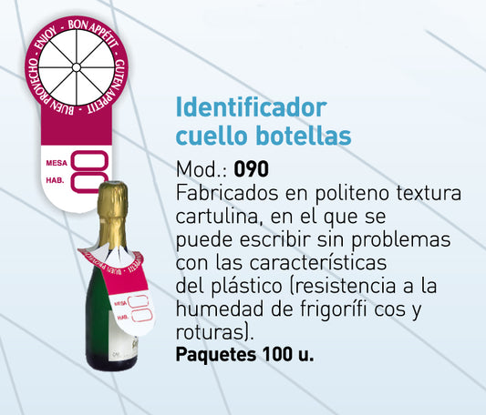 IDENTIFICADOR CUELLO BOTELLAS (COLLARÍN) MOD.090 desde 0,05€/u.