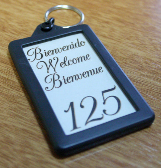 LLAVERO MOD.405 autopersonalizable con goma protectora contra roce a 2€/u.